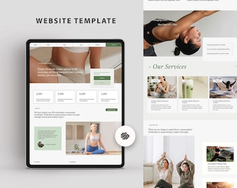 Website Template Squarespace 7.1, Health Wellness female fitness Coach, Therapist site template, Coaching Business Website, Life Coach Site