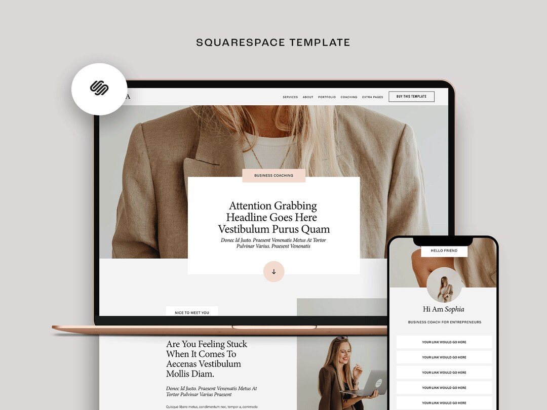 Coaching Squarespace 7.1 Website Template | Social Media Manager ...