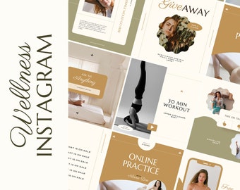 Health and wellness Instagram template | Spiritual Coach Instagram Social Media Yoga| Holistic coach therapy | canva template \Entrepreneur