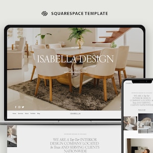 Website Template Squarespace Interior Designers/ Architect Responsive Site Service Small Business Property Management & Real Estate Website