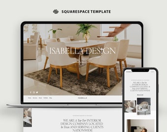 Website Template Squarespace Interior Designers/ Architect Responsive Site Service Small Business Property Management & Real Estate Website