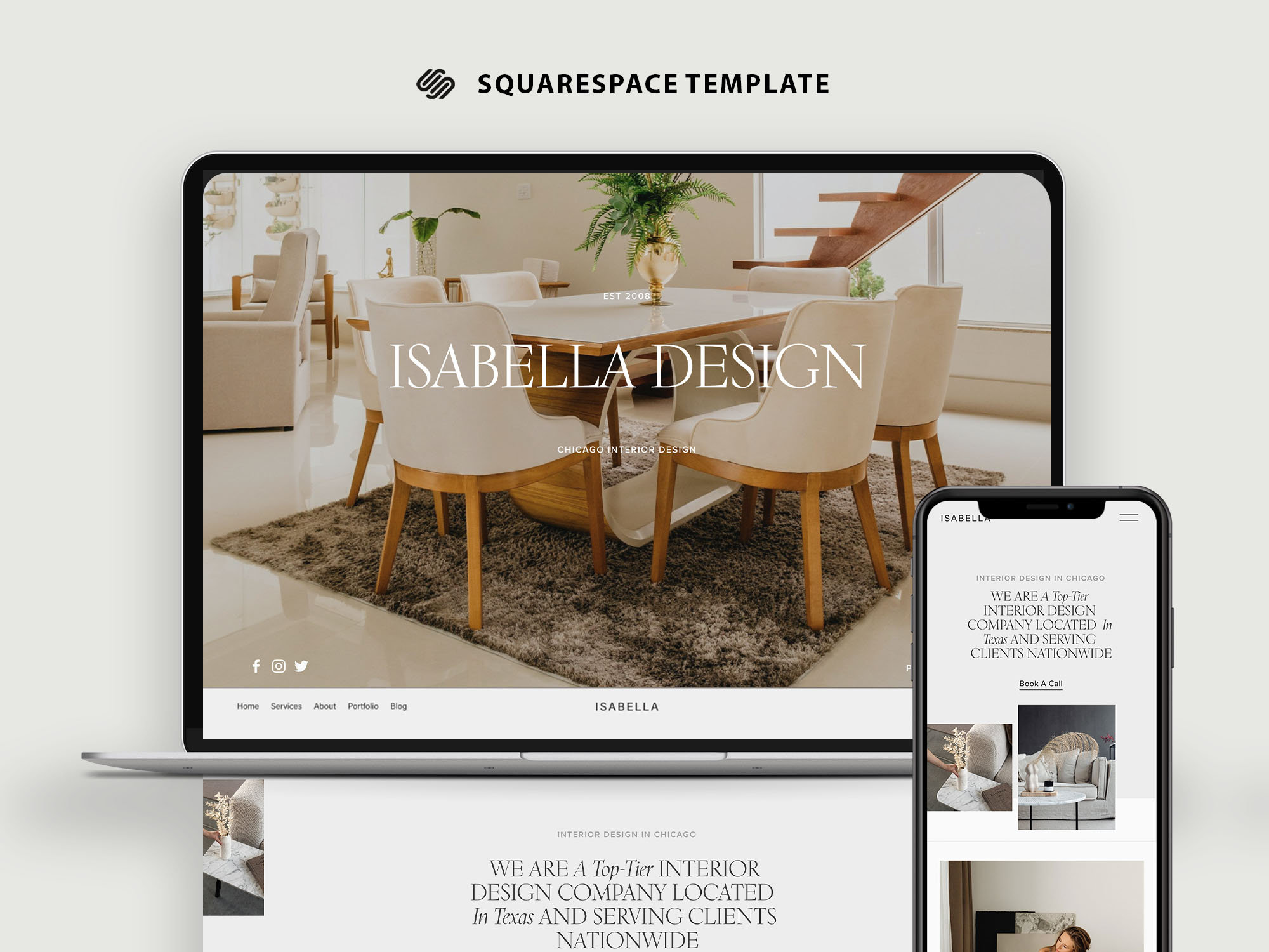 Website Template Squarespace Interior Designers/ Architect Responsive ...
