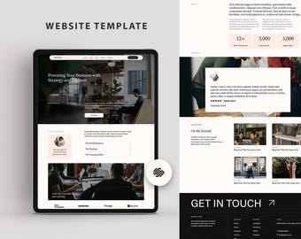 Business Squarespace 7.1 website template/ Entrepreneurs small Business website Consultant Financial professional services Personal website