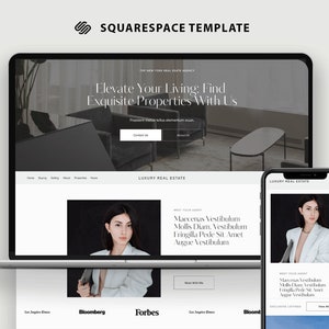 Real Estate Website Template Squarespace 7.1 | Luxury Broker business, Realtors website template, Modern realtor marketing site