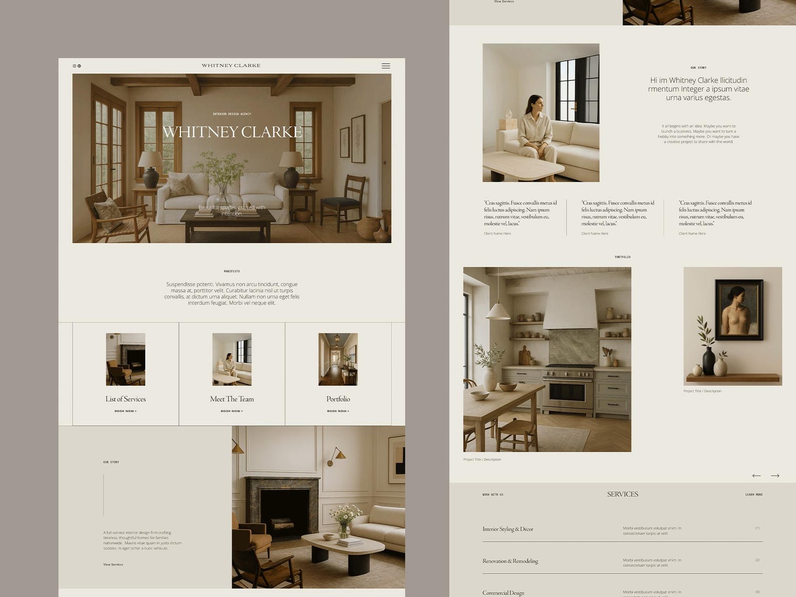 Website Template Squarespace Interior Designer / Architect, Artist ...