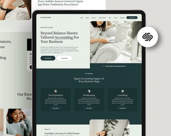 Accountant Squarespace 7.1 website template/ CPA Consultant freelance business website services Financial Bookkeeping, Personal Coaching