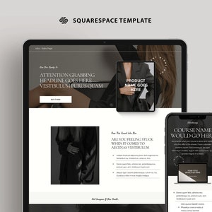 One Page website Template Coach | Sales Page Template Squarespace 7.1 | Virtual Assistant Website Landing Page | Online coaching website