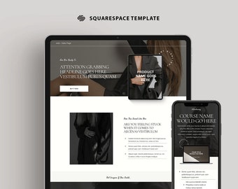 Plantilla de sitio web de una página Coach / Plantilla de página de ventas Squarespace 7.1 / Página de inicio del sitio web de asistente virtual / Sitio web de coaching en línea