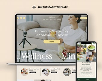 Website Template Squarespace 7.1, Health Wellness female fitness Coach, Therapist site template, Coaching Business Website, Life Coach Site