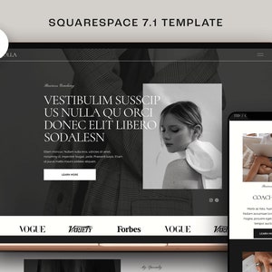 Luxury Squarespace  7.1 website template / DIY website layout templates Business Coach Coaching - simple Portfolio Personal wesite Blog