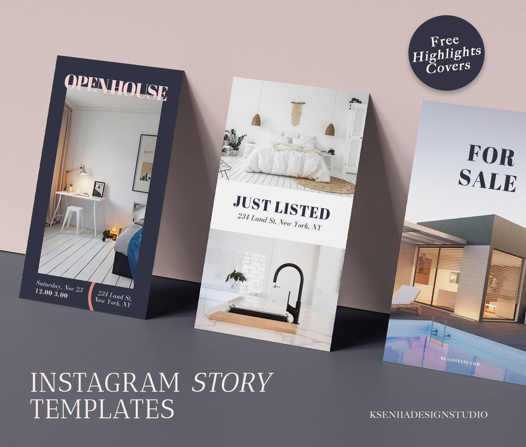 Real Estate Instagram Story Templates Realtor Canva Stories - Etsy