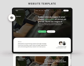 Dark Portfolio Squarespace 7.1 Website Template for Creative Agency, Virtual Assistant Website, Business Website Designer Personal Portfolio