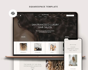 Website Template Squarespace 7.1  Hair Salon Spa Salon Esthetician, Hairdresser Business website template / skincare beauty website