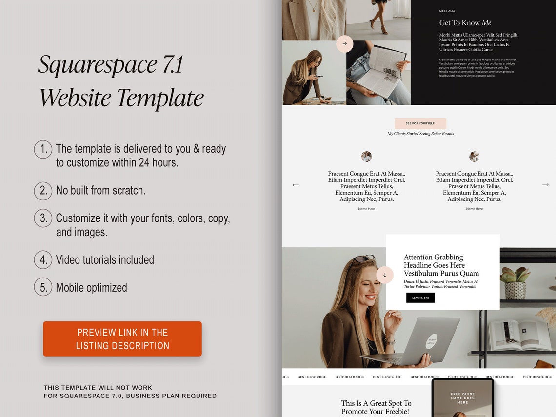 Coach Squarespace 7.1 Website Template | Health / Life Coach Web Design ...