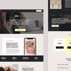 Website Template Squarespace 7.1, Fitness Membership, Sport, gym site, Personal trainer, Health Wellness female Coach, Pilates Business yoga image 5