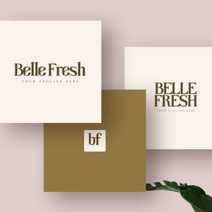 Design del logo con testo predefinito, meditazione yoga, coach di salute e benessere femminile Pacchetto di branding fitness Wordmark, kit di marketing semplice monogramma