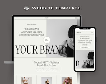 Squarespace 7.1 Website Template For Portfolio Modern website Template For Service Based Business Designer Template | Social Media Portfolio