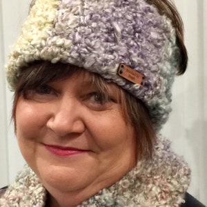 Soft Pastels Nubby Hand Crocheted Ear Warmer & Scarf Set - Etsy