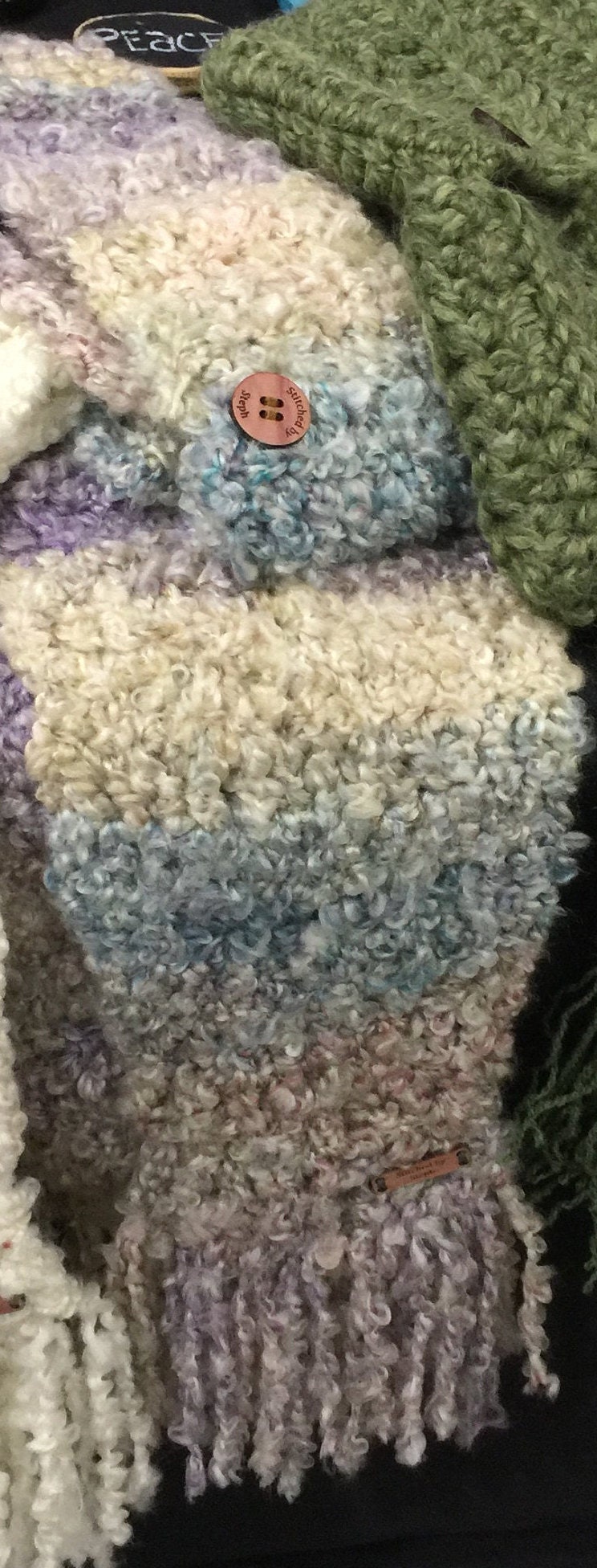 Soft Pastels Nubby Hand Crocheted Ear Warmer & Scarf Set - Etsy