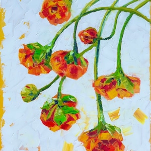 Still life &quot;Tulips&quot; Original Oil painting, Home Wall Decor, Kitchen Wall Decor, gift, coffee, impasto painting, flower, modern