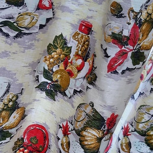 3 sztuki Vintage warzywa nadruk bawełna krótkie zasłony, kuchenne krótkie zasłony, kuchenne zasłony vintage, zasłony kuchenne, zasłony (E9)