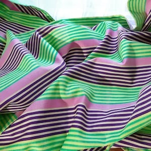 2 Pieces Striped green purple Thick Cotton - Print Night curtains , Curtains panel , Vintage curtains , Curtains , Room curtains (13)