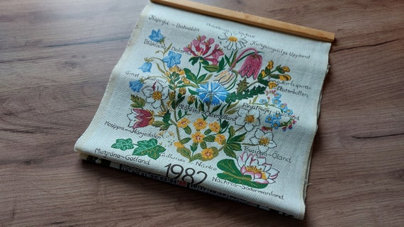 Collectible 1982 Year Calendar, Vintage Sweden Almedahls Calendar