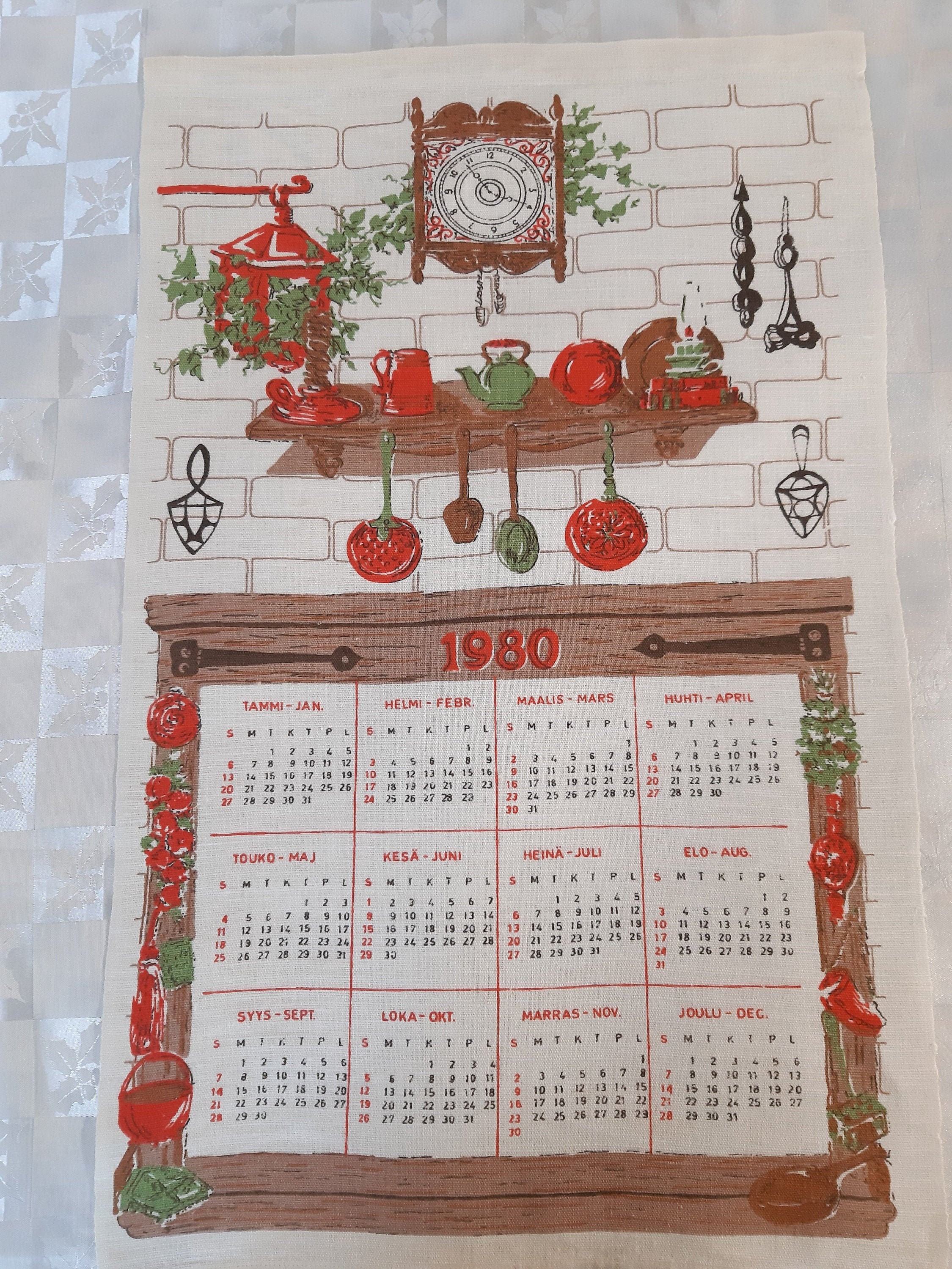 Calendar Of 1980 With Festivals 