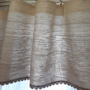 vintage Épais Beige Brown rideau de valance, café rideau vintage, rideaux valance vintage, valance de cuisine, rideau de cuisine, rideaux (4)