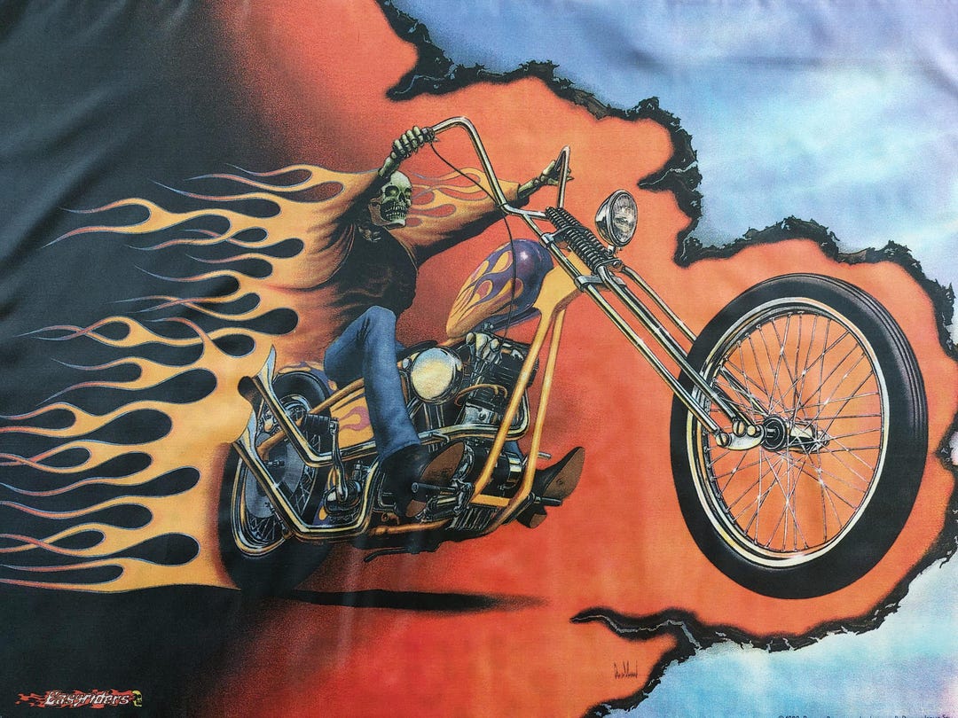 90s Easy Riders Poster Flag , Rare Vintage Easy Riders Poster Flag ...