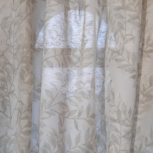 Vintage Floral 2 Pieces Sheer curtains for One window , Vintage curtains , Curtains , Curtains panels , Floral curtains , Vintage (E3)