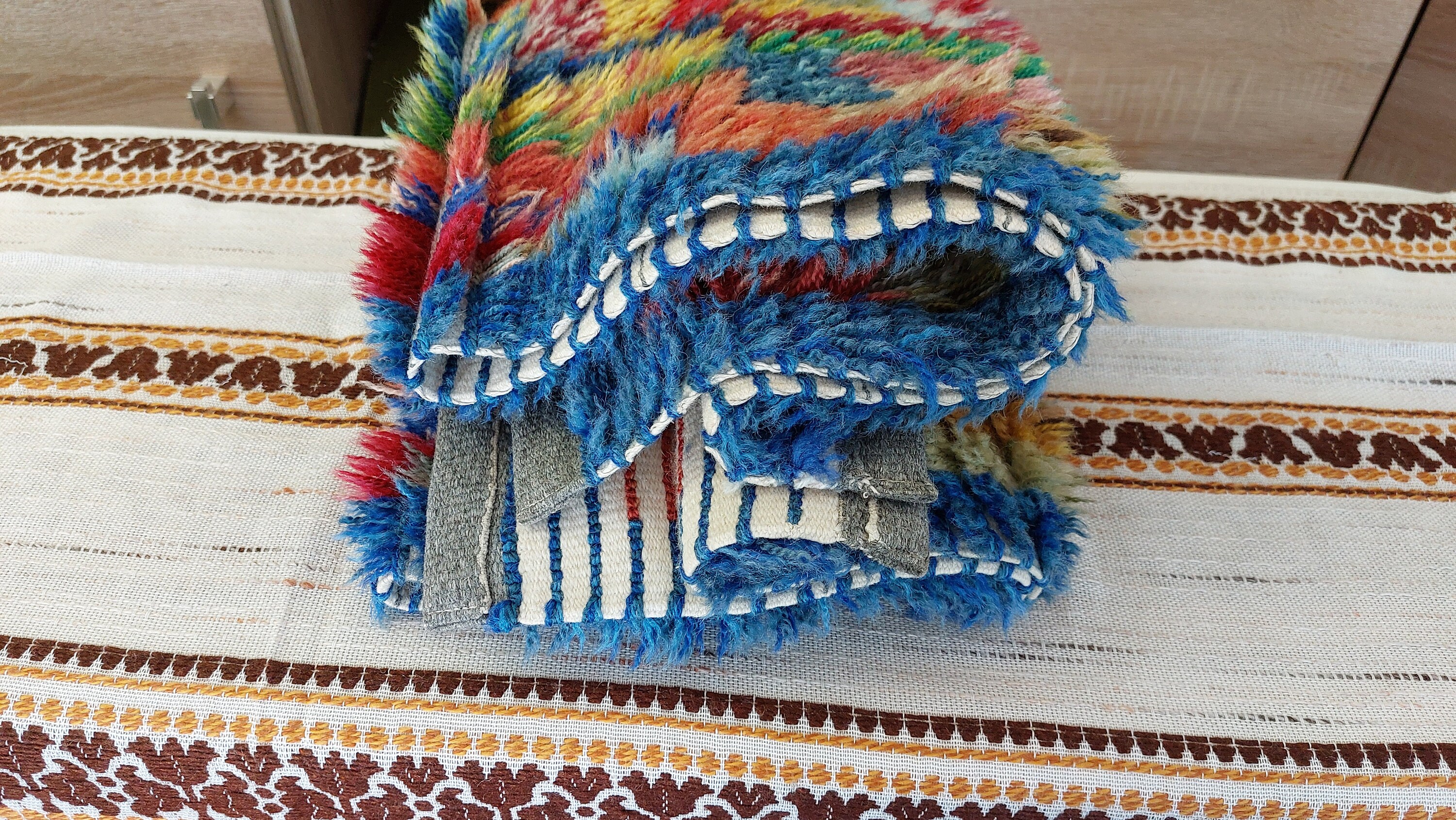 70s Rya Rug 70s Rya Rug , Scandinavian Wool Rya Rug, Decorative Accent Rug, Wool ...
