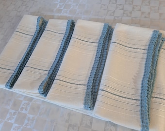 Thick Woven beige blue valance curtain , vintage valance curtains, room valance curtains kitchen valance curtains,cafe curtains vintage (E6)