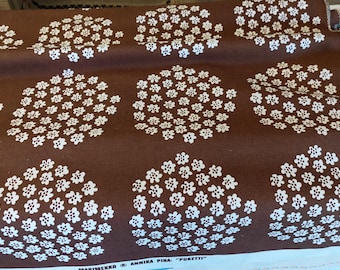 1972 year Marimekko Finland Designed by Annika Pina cotton fabric, Vintage floral fabric , Rare collectible fabric , vintage home textile(E1