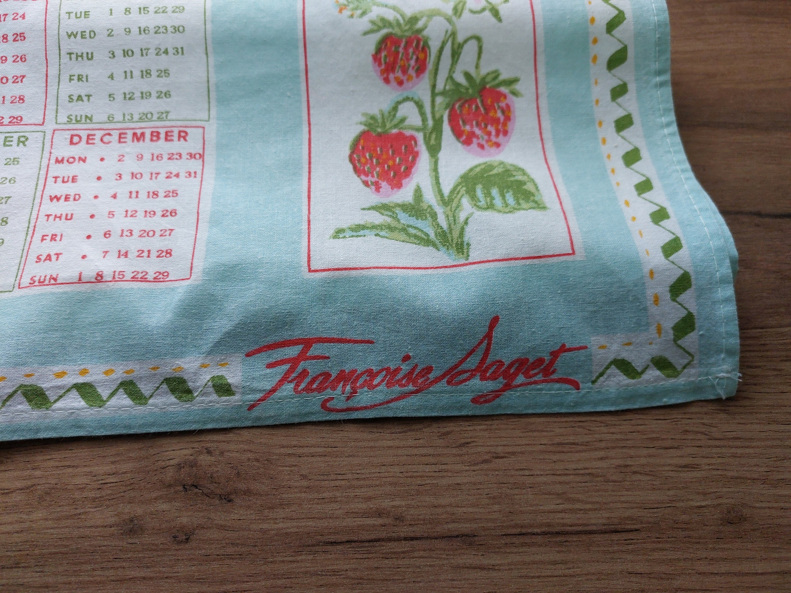 Vintage 2002 Year Cotton Calendar,for Vintage Calendar Collectors