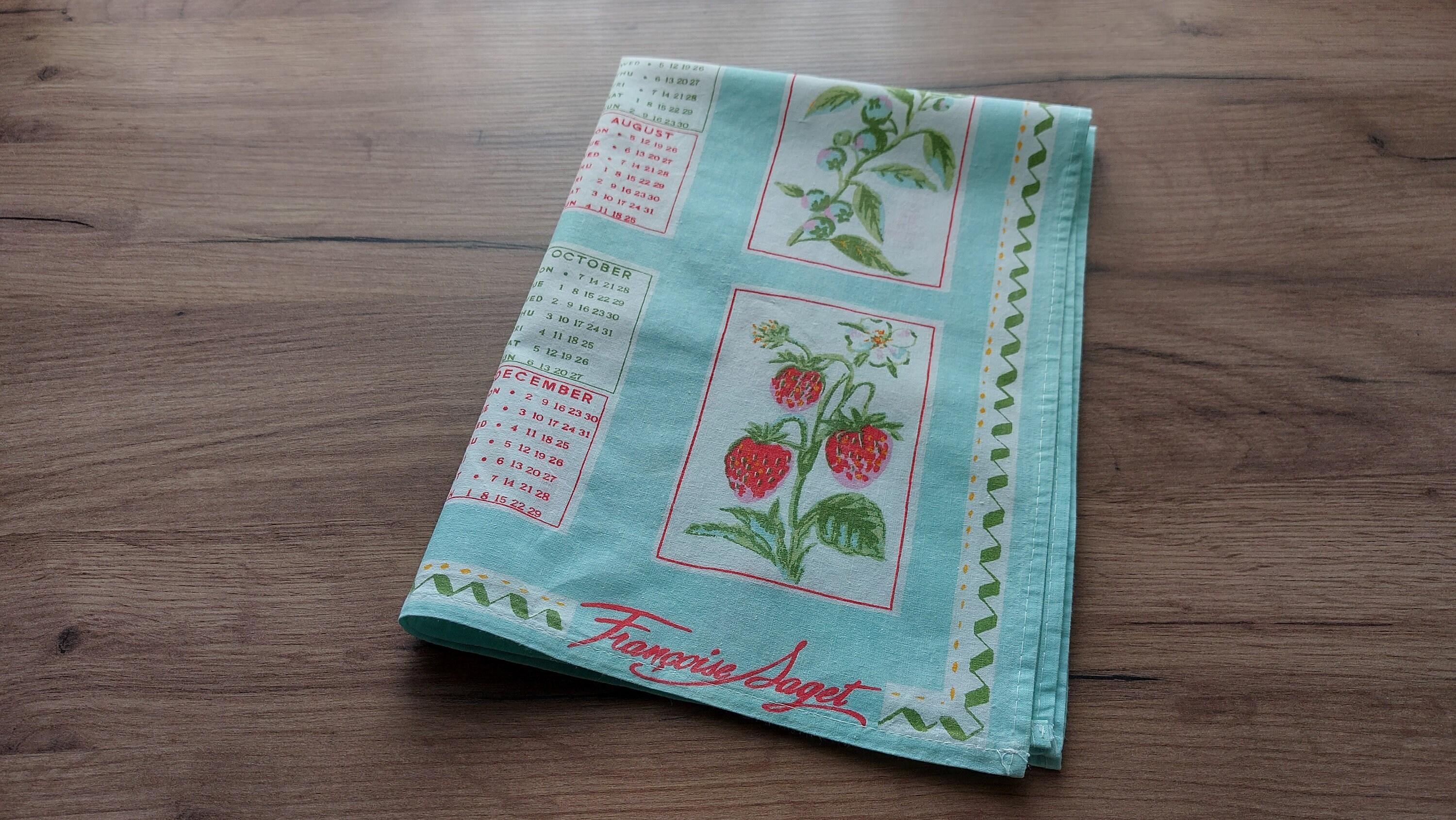 Vintage 2002 Year Cotton Calendar,for Vintage Calendar Collectors