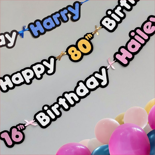 Ranbow Brthday Banner Prntable Party Decoratons Edtable - Etsy