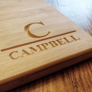 Custom Cutting Board, Personalized Charcuterie board, Engraved Serving Board, Cheese Board, Bread Board image 1