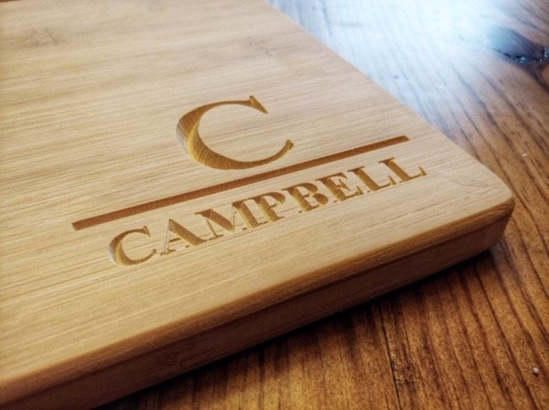 Custom Cutting Board, Personalized Charcuterie board, Engraved Serving Board, Cheese Board, Bread Board image 1