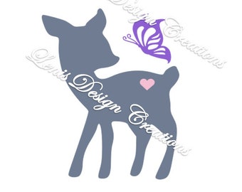 File SVG "Fawn con farfalla"