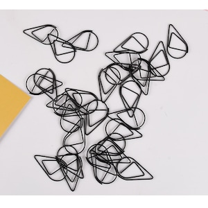 Zwarte Paperclips, Teardrop Bruiloft Uitnodiging Kaart Briefpapier Scrapbook Planner Accessoires Journal Decoratie Gift Bookmark DIY