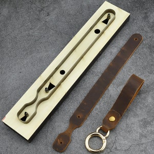Lederen Craft Sleutelhanger Gestanst Sleutelhanger Snijden Schimmel Sjabloon Stalen Regel Metalen Die Cutter Tag Decoratie DIY Craft Handgemaakt