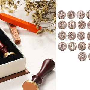 Set für A-Z Initial Alphabet Stempel Wachssiegel Geschenk Geburtstag Jubiläum Hochzeitseinladung Briefpapier Party Umschlag