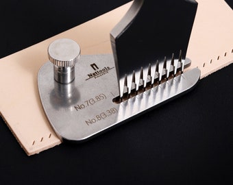 Leather Craft Pricking Iron/ Chisel Pull Out Board Stitching Holes Hollow Pressing Line Edge Nattools Accessories Leathercraft Tool