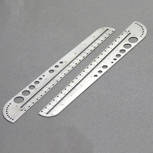 Bastel lineal Muti Funktion Design Kreis Ecke Schneidekunst Zeichnung Muster Rand Nähschablone Markierung Design geformt Leder Handwerk