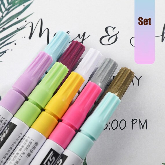 Set of 10 Colors Marker Pen Wax Seal Pen Scrapbook Drawing Wax