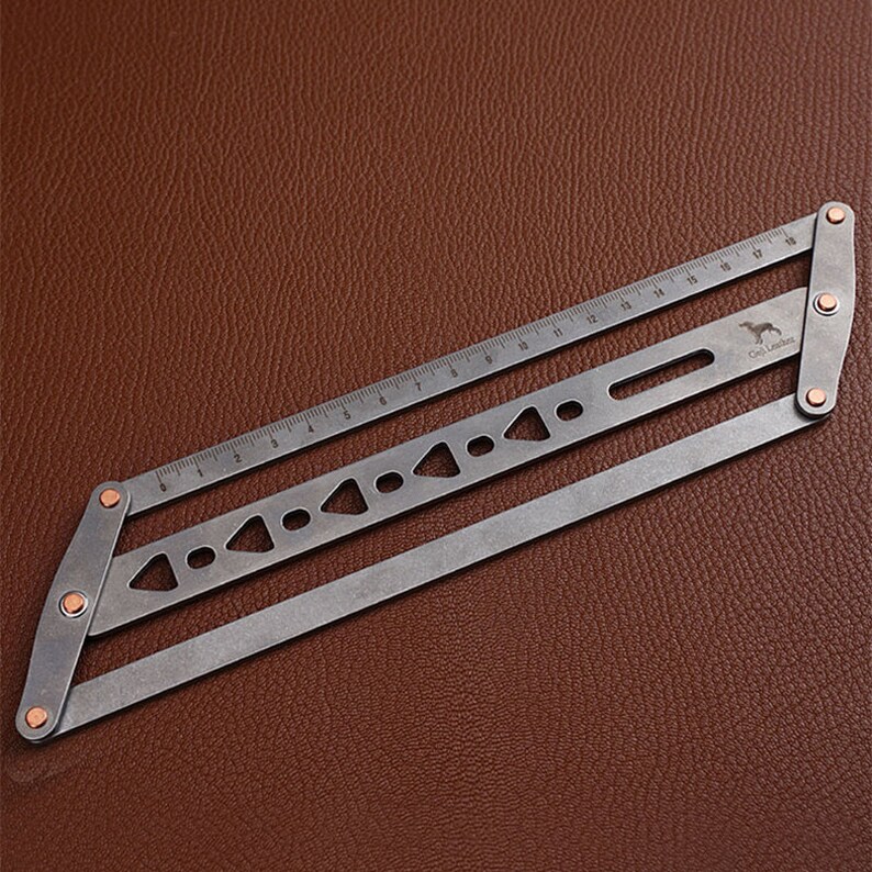 Leather Belt Punching Hole Positioning Ruler Stationery Etsy