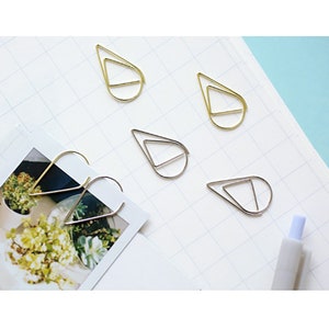 Gouden Paperclips, Teardrop Paper Clip, Bruiloft Uitnodiging Kaart Briefpapier Scrapbook Planner Accessoires Journal Decoratie Gift Bookmark DIY