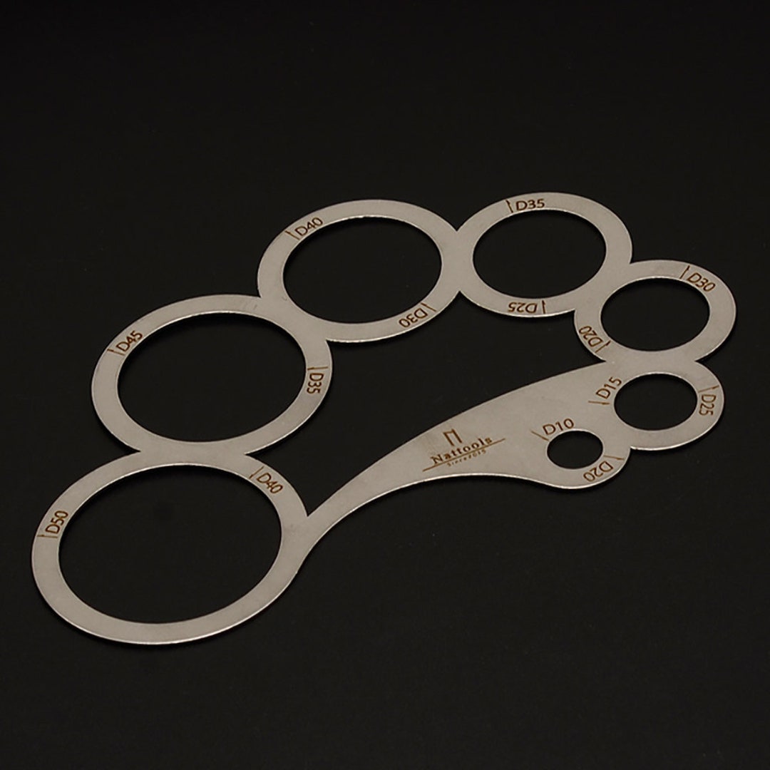 Leather Craft Circle Round Ruler 10mm-50mm Stainless Steel Stencil ...