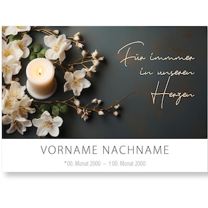 Carte de deuil invitation service commémoratif funéraire avis nécrologique carte d’invitation carte de deuil numérique personnalisé individuel PDF télécharger